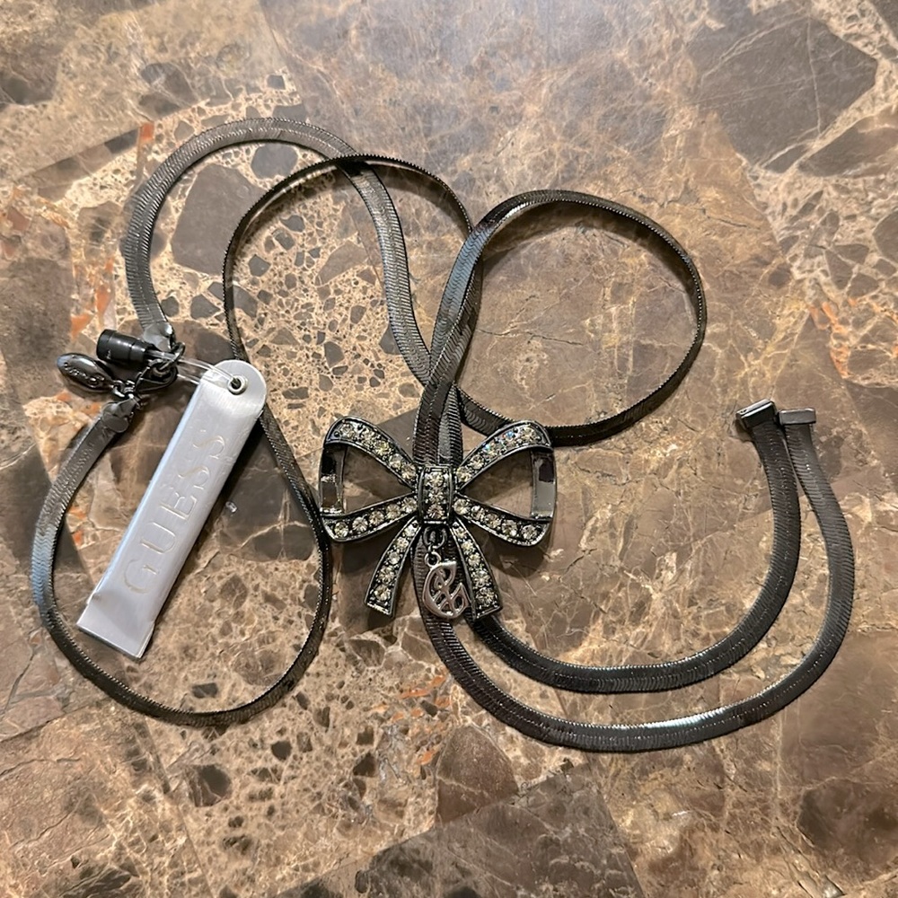 Guess Gray Long Necklace